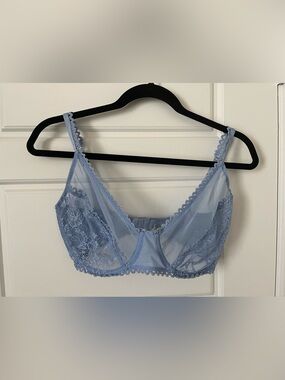 Lonely Label 34F Blue Lace Underwire Bra - Lonely Lingerie